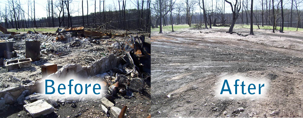 BEFORE AND AFTER DEMOLITION SERVICE PICTURE